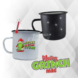 taza mágica, tazas personalizadas, tazas navideñas, tazas grinch, pocillos peltre, pocillos peltre personalizados,