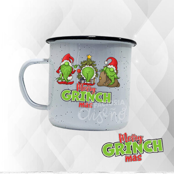 tazas navideñas, tazas navideñas grinch. pocillos de peltre personalizados, pocillos de peltre sublimados, tazas mágicas personalizadas, tazas mágicas navideñas