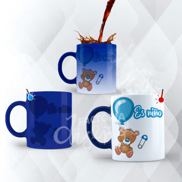 taza mágica; Taza Magica baby shower es niño; tazas personalizadas baby shower; tazas personalizadas es niño; tazas mágicas personalizadas en puebla