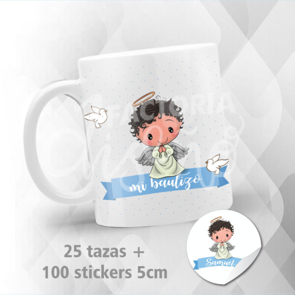 kit Tazas personalizadas para bautizo; etiquetas personalizadas; kit para bautizo; tazas recuerdo bautizo; kit tazas bautizo en puebla; tazas personalizadas puebla