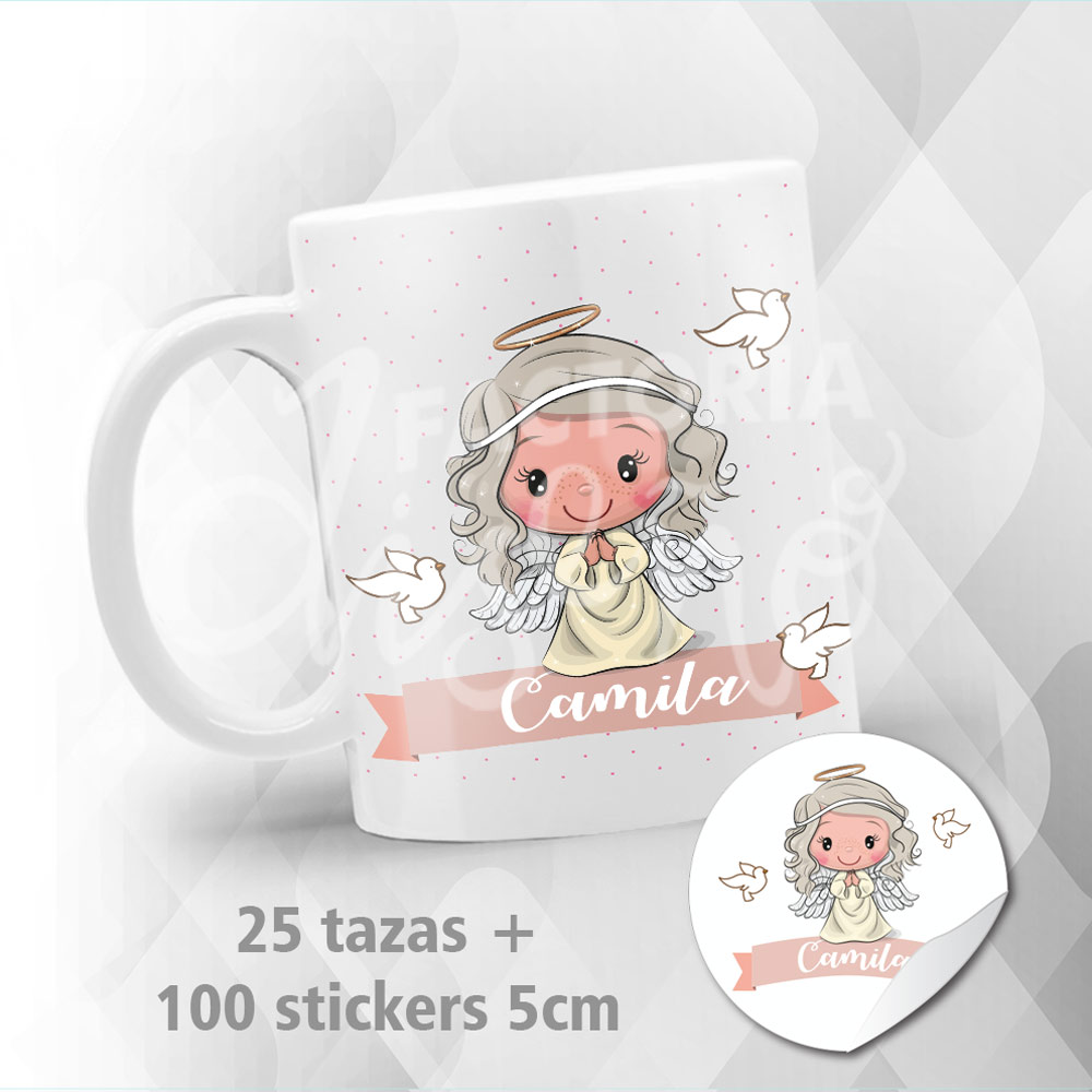 kit Tazas personalizadas para bautizo; etiquetas personalizadas; kit para bautizo; tazas recuerdo bautizo; kit tazas bautizo en puebla; tazas personalizadas puebla